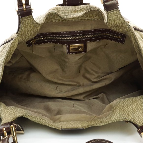 Auth Fendi Tote Bag Brown Canvas #19333F10 - Picture 7 of 11